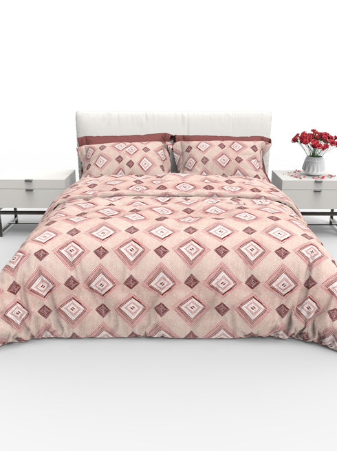 Carmel King 100% Cotton Satin King Size Bedsheet with 2 Pillow Covers - Extra Soft - 220 TC Satin Weave - 3